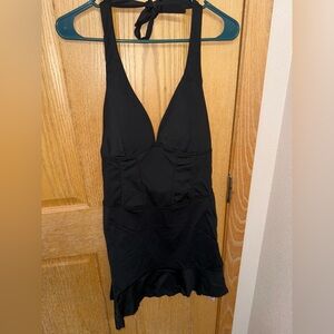 SOLD**Halara Black Halter Dress